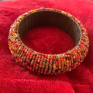 Seed Beaded Bangle Bracelet